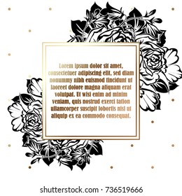 Invitation with floral background