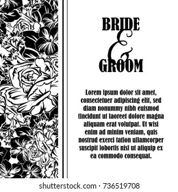 Invitation with floral background