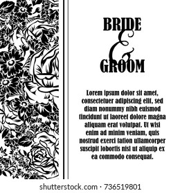 Invitation with floral background