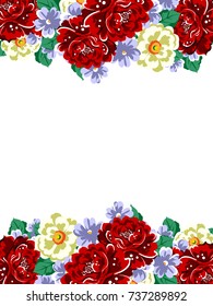 Invitation with floral background