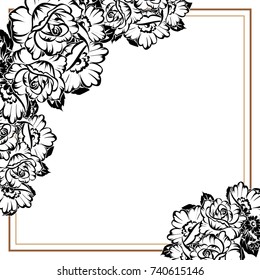 Invitation with floral background