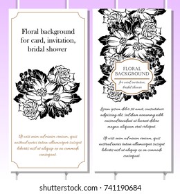 Invitation with floral background