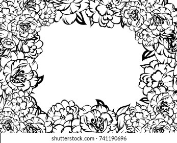 Invitation with floral background