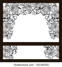Invitation with floral background