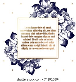 Invitation with floral background
