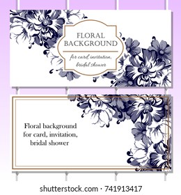 Invitation with floral background