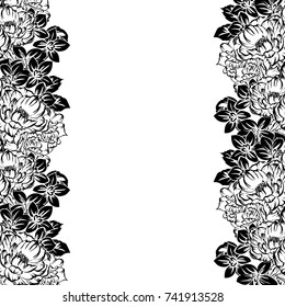 Invitation with floral background
