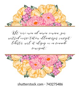 Invitation with floral background