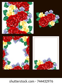 Invitation with floral background
