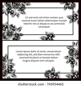 Invitation with floral background