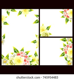 Invitation with floral background