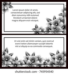 Invitation with floral background