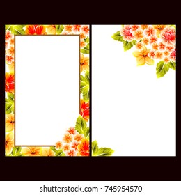 Invitation with floral background
