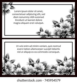 Invitation with floral background