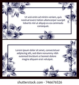 Invitation with floral background
