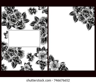 Invitation with floral background