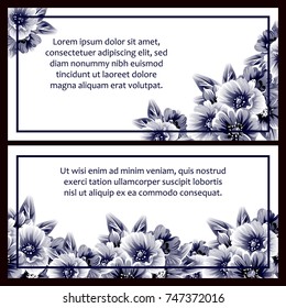 Invitation with floral background