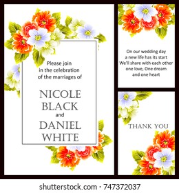 Invitation with floral background
