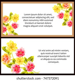 Invitation with floral background