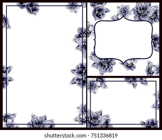 Invitation with floral background