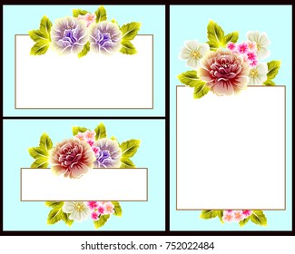 Invitation with floral background