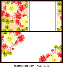 Invitation with floral background