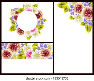 Invitation with floral background