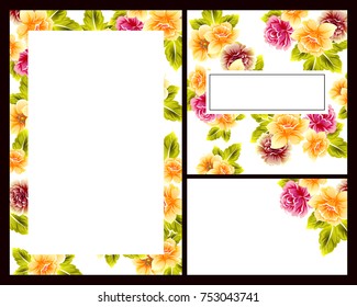 Invitation with floral background