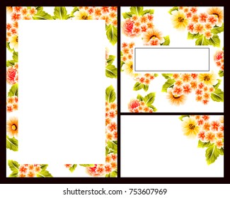 Invitation with floral background