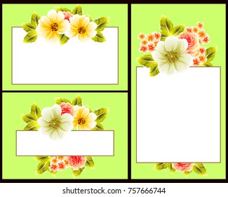 Invitation with floral background