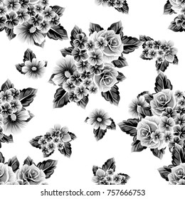 Invitation with floral background