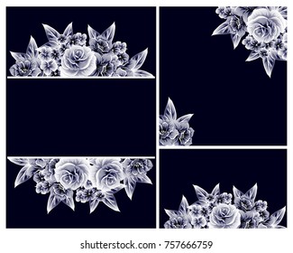 Invitation with floral background