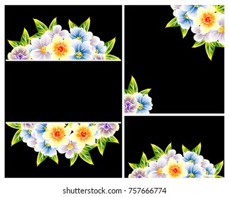 Invitation with floral background