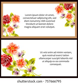 Invitation with floral background