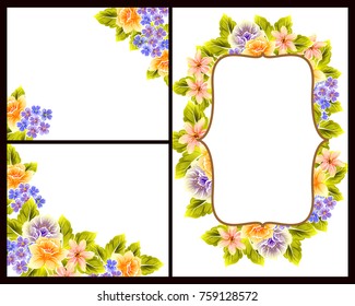 Invitation with floral background