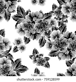 Invitation with floral background
