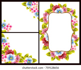 Invitation with floral background