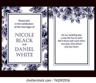 Invitation with floral background