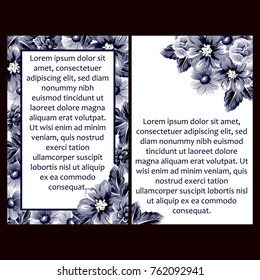 Invitation with floral background