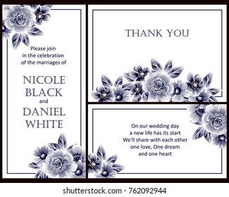 Invitation with floral background