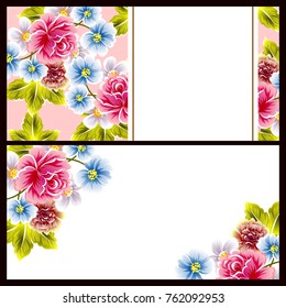 Invitation with floral background