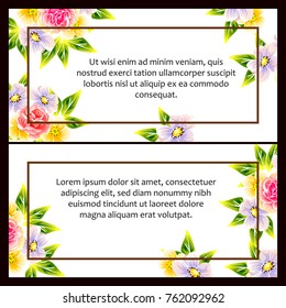 Invitation with floral background