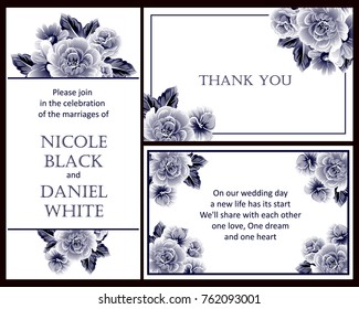 Invitation with floral background