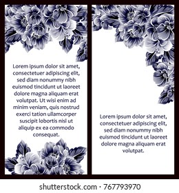Invitation with floral background
