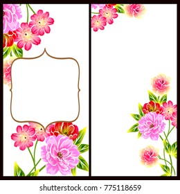 Invitation with floral background