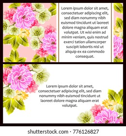 Invitation with floral background