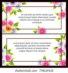 Invitation with floral background