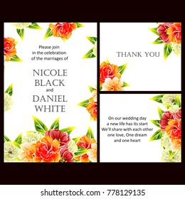 Invitation with floral background