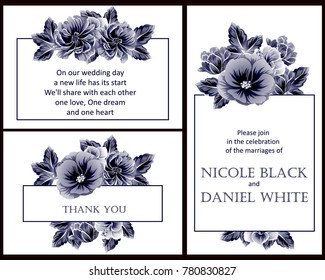 Invitation with floral background