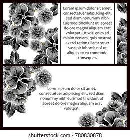 Invitation with floral background